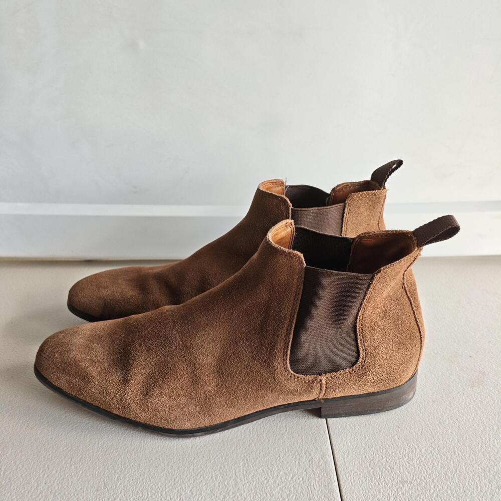 BP. Boots Womens Size 10 Brown Suede Chelsea Pull On Booties Water Resistant